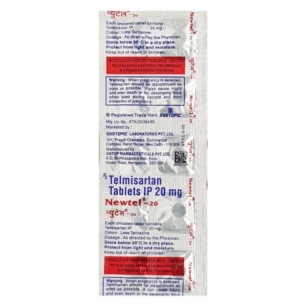 Newtel 20mg Tablet 10'S