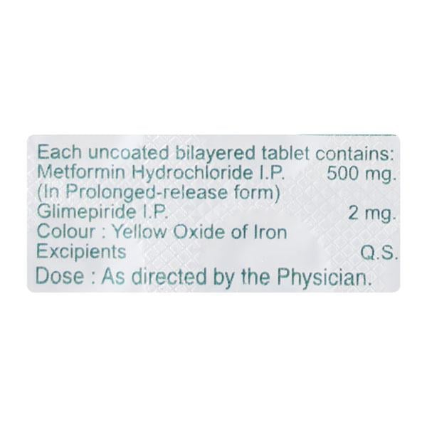 Glimison M 2mg/500mg Tablet 15'S