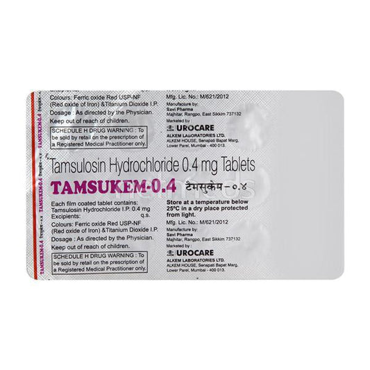 Tamsukem 0.4mg Tablet 15'S