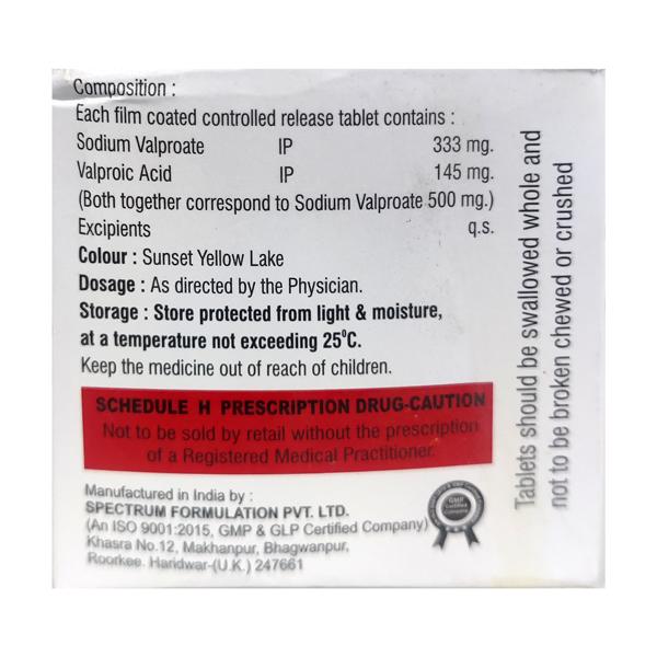 VALPROVAL CR 500 Tablet 10's