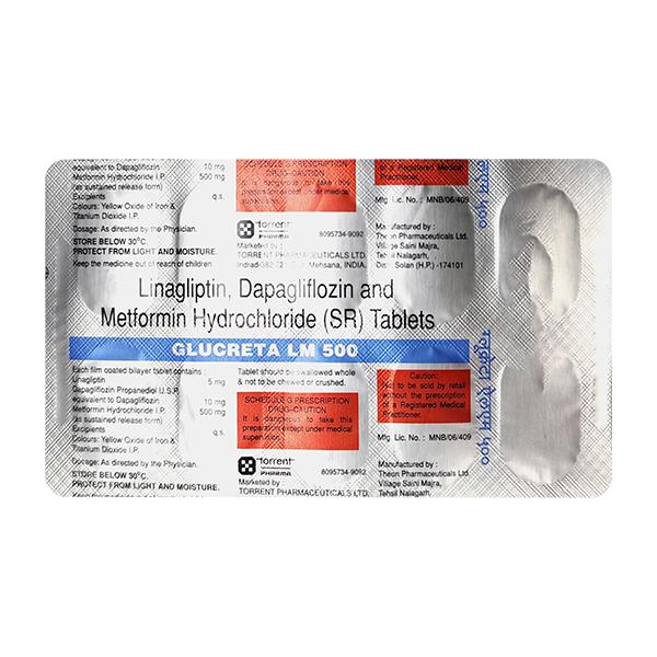 GLUCRETA LM 500 Tablet 10's