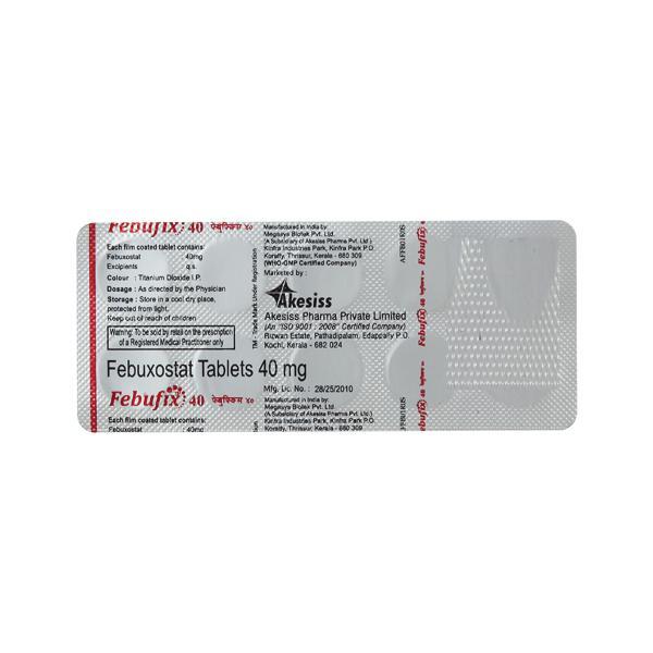 Febufix 40mg Tablet 10'S
