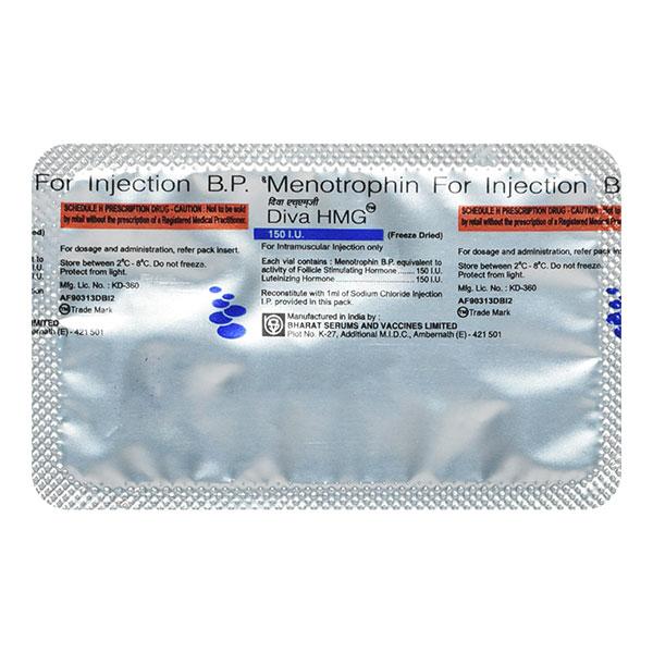Diva Hmg 150IU Injection 1's