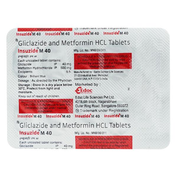 INSUZIDE M 40 Tablet 10's