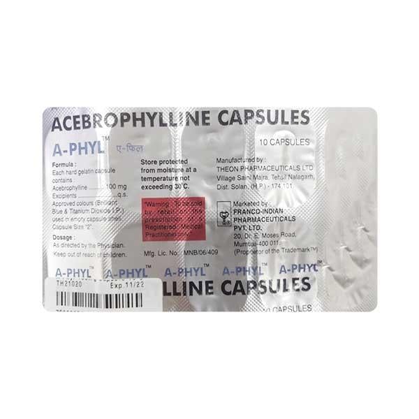 A Phyl 100mg Capsule 10'S