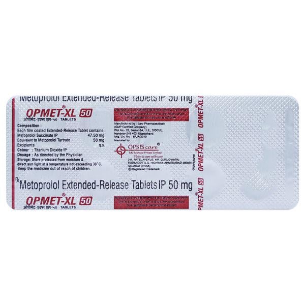 OPMET XL 50mg Tablet 10's