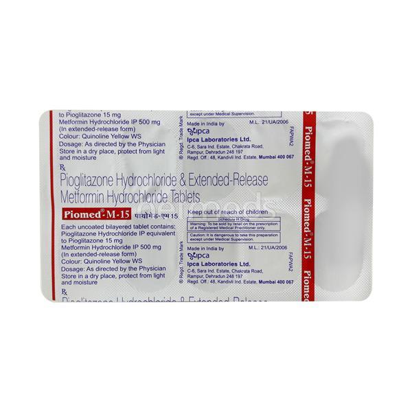 Piomed M 15mg Tablet 10'S