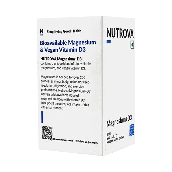 NUTROVA MAGNESIUM + D3 VEG Tablet 60's