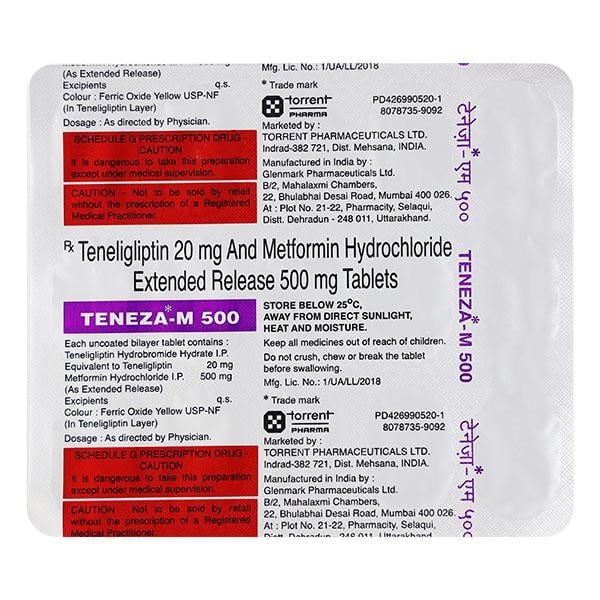 Teneza M 500mg Tablet 10'S