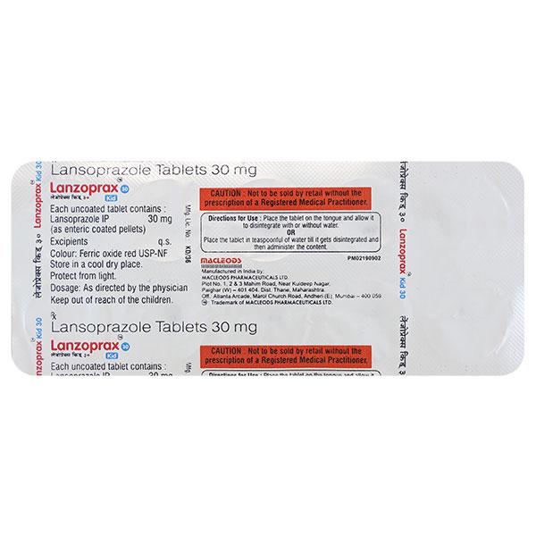 Lanzoprax Kid 30mg Tablet 10'S