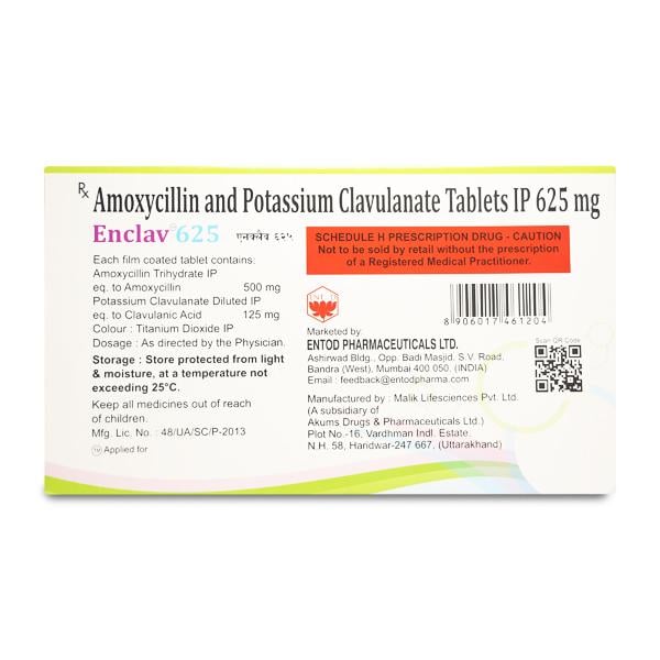 ENCLAV 625mg Tablet 10's