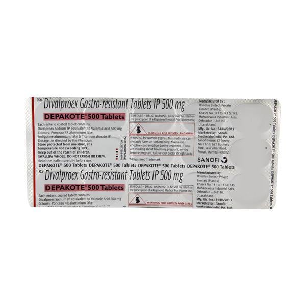 Depakote 500mg Tablet 15'S