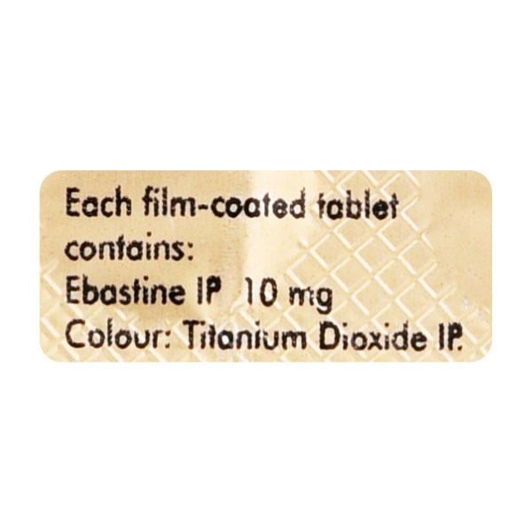 Ebast 10mg Tablet 10'S