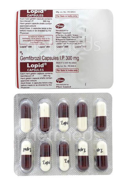 Lopid 300mg Capsule 10'S
