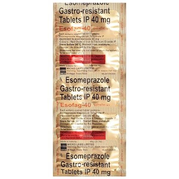 Esofag 40mg Tablet 10'S