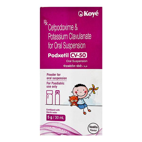 Podxetil CV 50/31.25mg Suspension 30ml