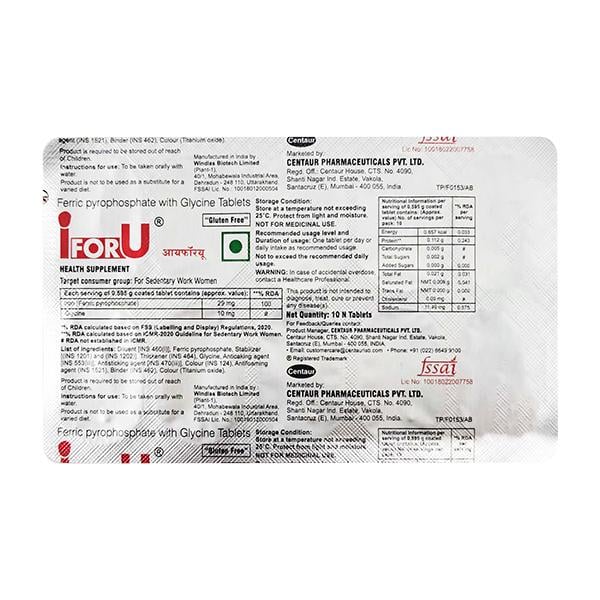 IFORU GLUTEN FREE Tablet 10's - Global Surgicals