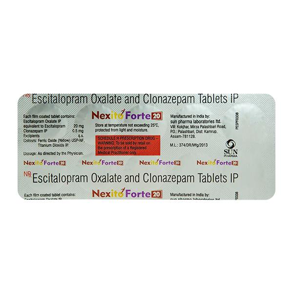 NEXITO FORTE 20 Tablet 10's