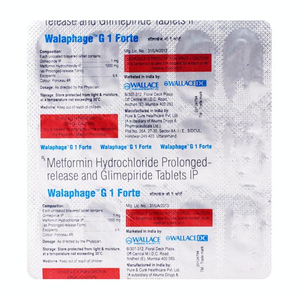 Walaphage G1 Forte Tablet 15'S