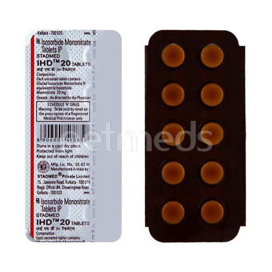 IHD 20mg Tablet 10'S - Global Surgicals