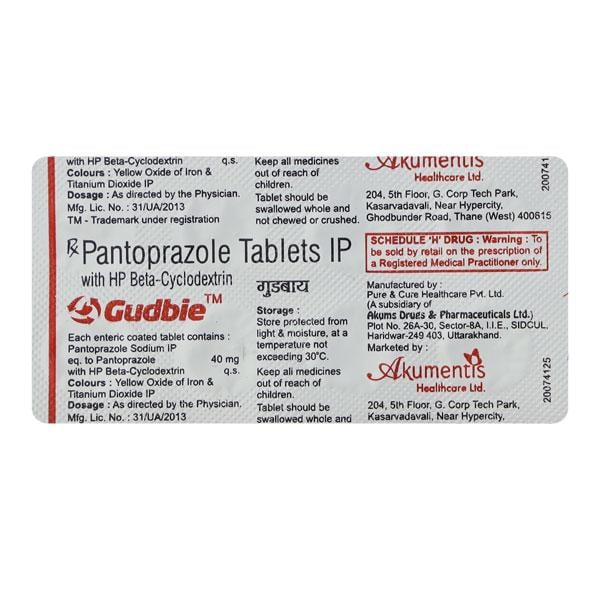 Gudbie 40mg Tablet 10'S