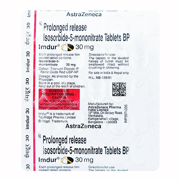 Imdur 30mg Tablet 30'S - Global Surgicals