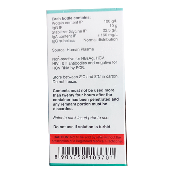 Immunorel 10%w/v 10gm 100ml Infusion