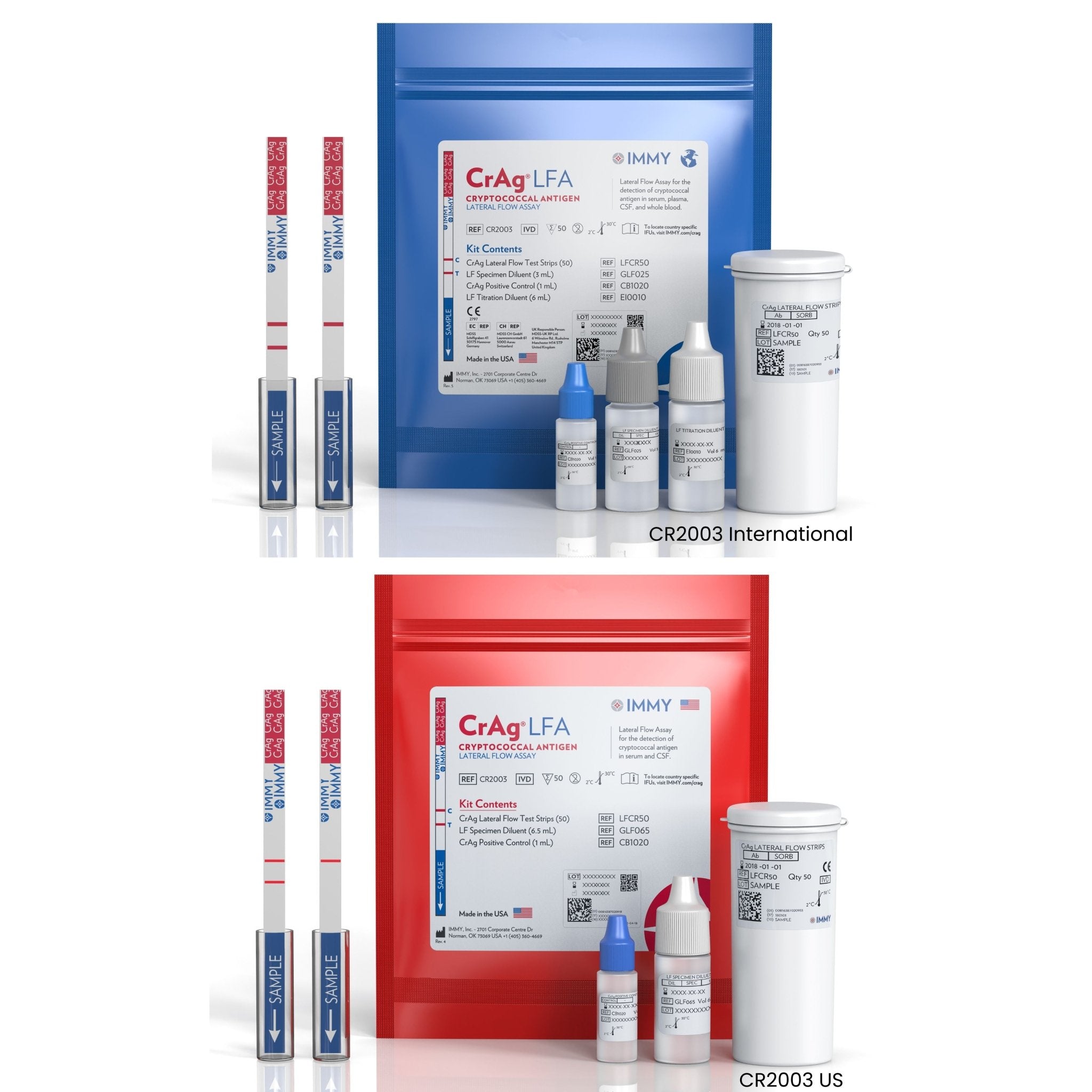 Immy Diagnostics Crtptococcal Antigen Lateral Flow Assay Rapid Card - Global Surgicals