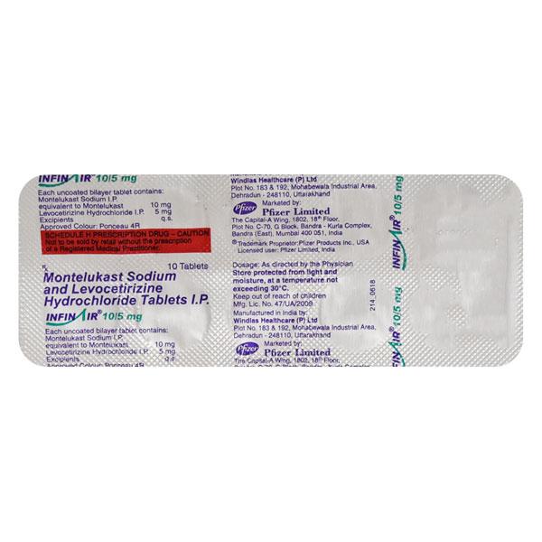 Infinair 10/5mg Tablet 10'S - Global Surgicals