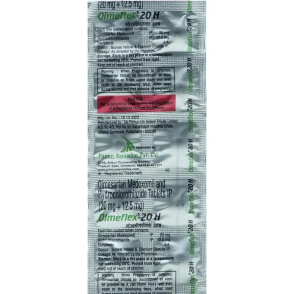 Olmeflex H 20/12.5mg Tablet 10'S