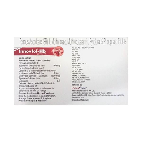 INNOVFOL HB NEW Tablet 10's - Global Surgicals
