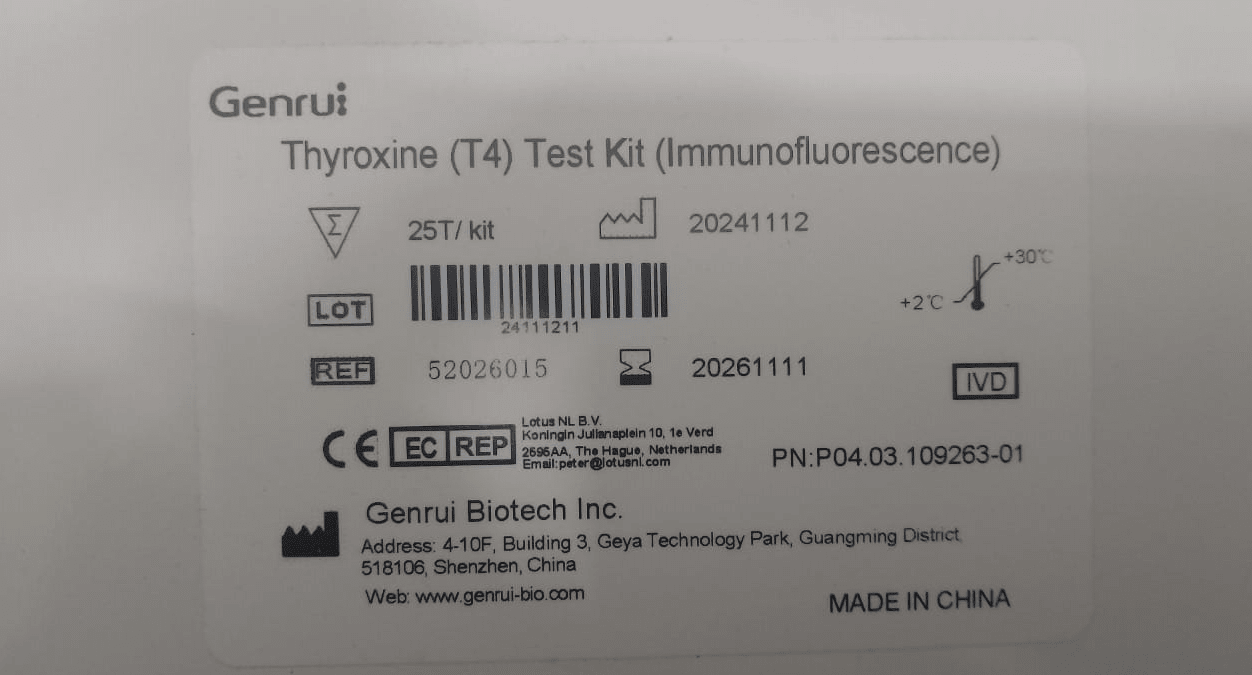 Inprovac T4 Test Kit - Global Surgicals