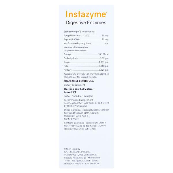 INSTAZYME Syrup 100ml - Global Surgicals