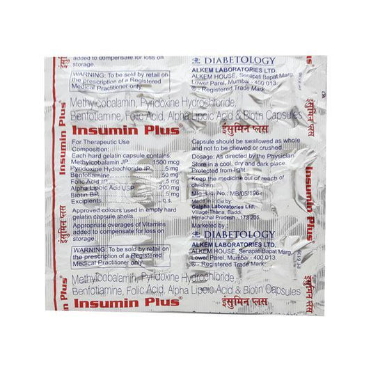 Insumin Plus Capsule 15'S - Global Surgicals