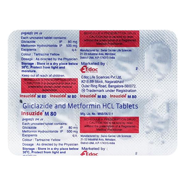 INSUZIDE M 80 Tablet 10's - Global Surgicals