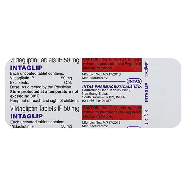 INTAGLIP 50mg Tablet 10's - Global Surgicals