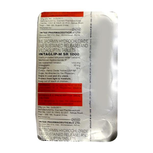 INTAGLIP M SR 1000 Tablet 10's - Global Surgicals
