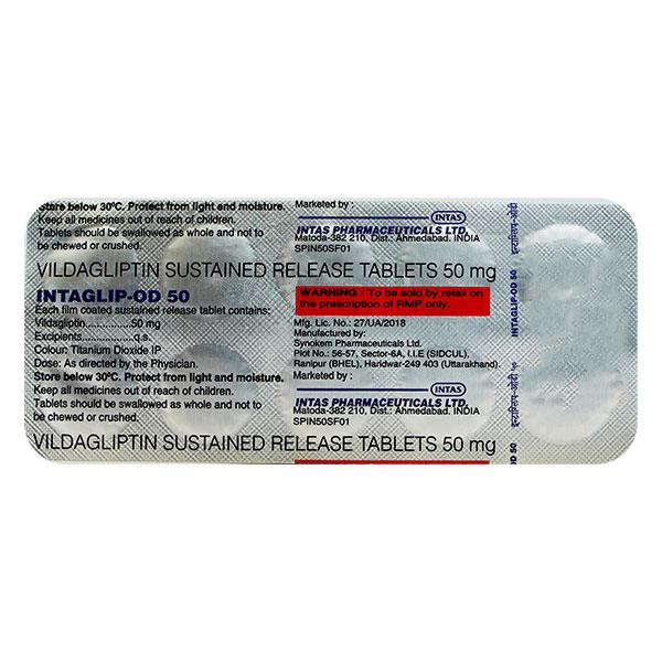 INTAGLIP OD 50 Tablet 10's - Global Surgicals