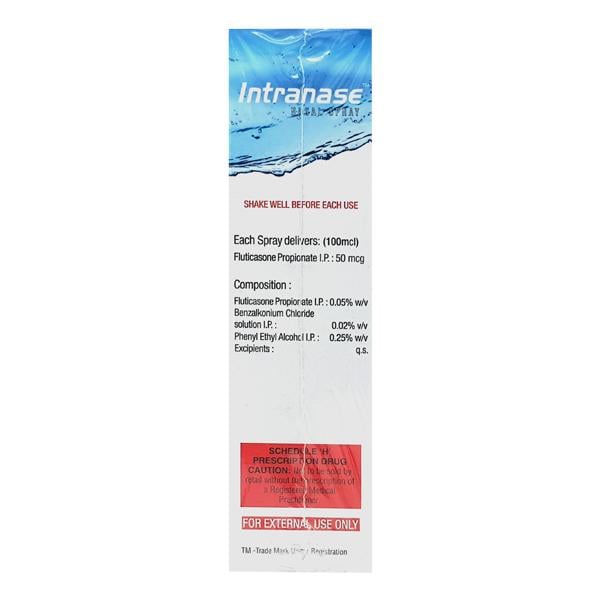 INTRANASE 120md Nasal Spray 12ml - Global Surgicals