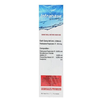 INTRANASE 120md Nasal Spray 12ml - Global Surgicals
