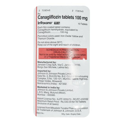 Invokana 100mg Tablet 10'S - Global Surgicals