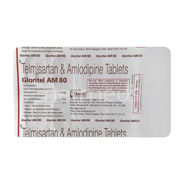 Gloritel AM 80/5mg Tablet 10'S
