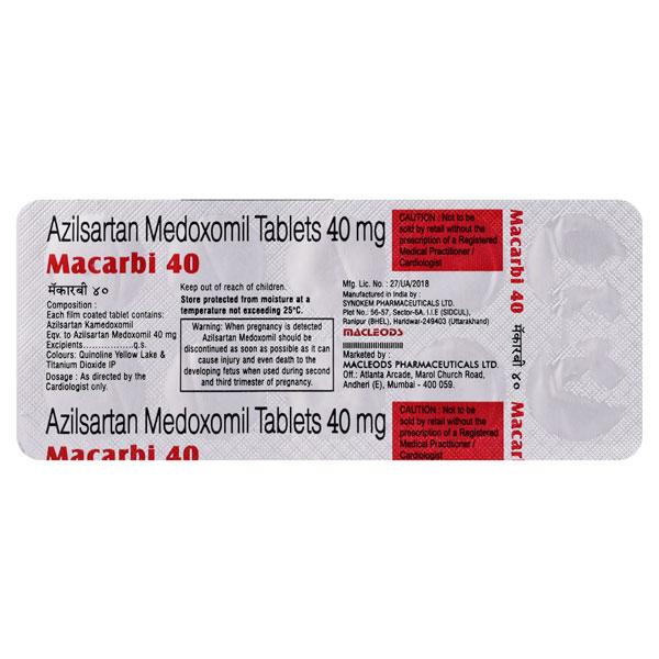 Macarbi 40mg Tablet 10'S