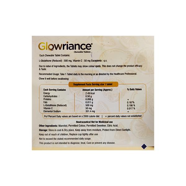 GLOWRIANCE SUGAR FREE ORANGE FLAVOUR Chewable Tablet 10's