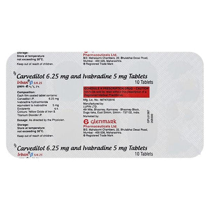 IRBAN B 5/6.25 Tablet 10's - Global Surgicals