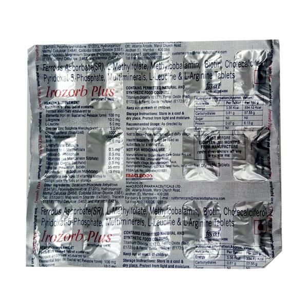 IROZORB PLUS Tablet 15's - Global Surgicals