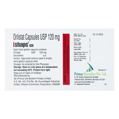Ishape 120mg Capsule 10'S - Global Surgicals