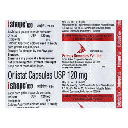 Ishape 120mg Capsule 10'S - Global Surgicals