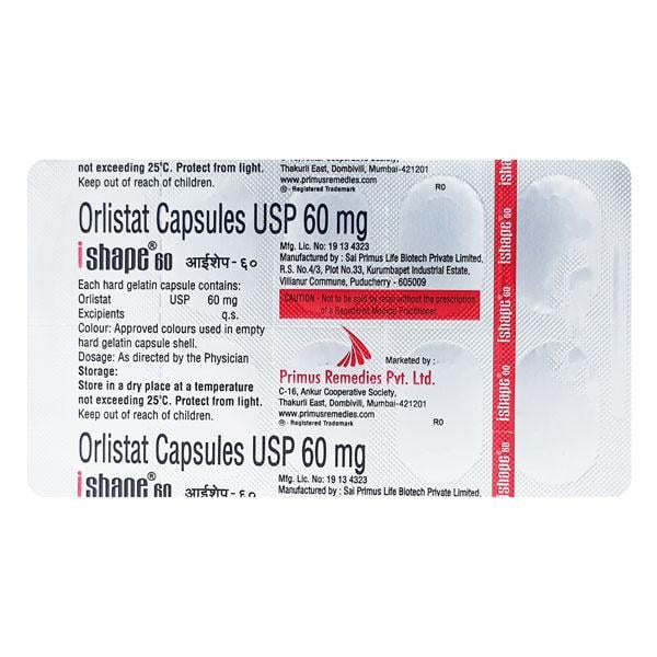 Ishape 60mg Capsule 10'S - Global Surgicals