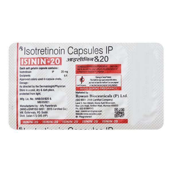 ISININ 20mg Capsule 10's - Global Surgicals